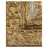 Leonid Afremov Style Harbor Sunset Cityscape Print with Ornate Gold Frame