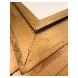 Leonid Afremov Style Harbor Sunset Cityscape Print with Ornate Gold Frame