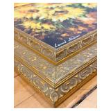 Sunflower Bouquet by Leonid Afremov, Impasto Oil on Canvas Print in Ornate Frame