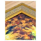 Sunflower Bouquet by Leonid Afremov, Impasto Oil on Canvas Print in Ornate Frame