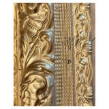 Pollock-Style Abstract Drip Expressionist Painting in Ornate Gold Frame #12