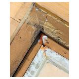 Pollock-Style Abstract Drip Expressionist Painting in Ornate Gold Frame #12