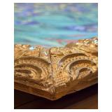 Vincent Van Gogh Reproduction "Irises" Floral Artwork on Canvas in an Ornate Gold Frame