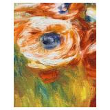 Framed Reproduction of Renoir Anemones Canvas Print & Ornate Frame