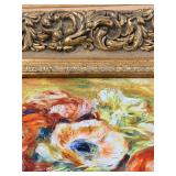 Framed Reproduction of Renoir Anemones Canvas Print & Ornate Frame