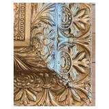 Pollock-Style Abstract Drip Expressionist Painting in Ornate Gold Frame #13