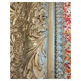 Pollock-Style Abstract Drip Expressionist Painting in Ornate Gold Frame #13