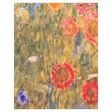 Framed Klimt Reproduction Canvas: Farm Garden with Sunflowers