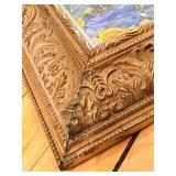 Framed Klimt Reproduction Canvas: Farm Garden with Sunflowers