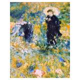 Renoir Reproduction & Woman With A Parasol In A Garden