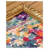 Jacques Maldonado Abstract Floral Painting with Gold Frame - Reproduction on Canvas