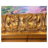 Jacques Maldonado Abstract Floral Painting with Gold Frame - Reproduction on Canvas