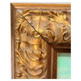 Reproduction of Abstract Expressionist Painting by Spoz in Ornate Gold Frame