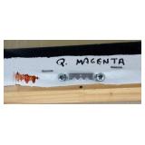 Reproduction of Abstract Expressionist Painting by Spoz in Ornate Gold Frame