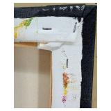 Reproduction of Abstract Expressionist Painting by Spoz in Ornate Gold Frame