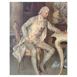 Francesco Beda "The Chess Game" Reproduction & Gilded Frame