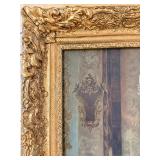 Francesco Beda "The Chess Game" Reproduction & Gilded Frame