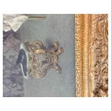 Francesco Beda "The Chess Game" Reproduction & Gilded Frame