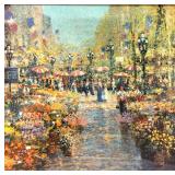 Thomas Kinkade Paris - City of Lights - Reproduction Painting in Gold Frame