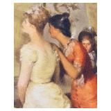 Francesco Beda Reproduction & "A Game of Billiards" Framed Artwork