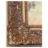 Francesco Beda Reproduction & "A Game of Billiards" Framed Artwork