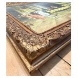 Francesco Beda Reproduction & "A Game of Billiards" Framed Artwork