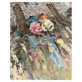 Impressionist Cityscape Painting in Ornate Gilt Frame