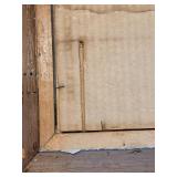 Oil Landscape Reproduction Painting In Ornate Gilt Frame With Crackled Surface