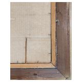 Oil Landscape Reproduction Painting In Ornate Gilt Frame With Crackled Surface