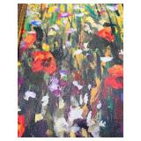 Framed Canvas Print: A Red Poppy Field In Summer by Valery Rybakow