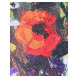 Framed Canvas Print: A Red Poppy Field In Summer by Valery Rybakow