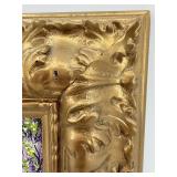 Framed Impressionist Landscape with Purple & Green Foliage Reproduction