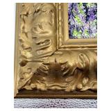 Framed Impressionist Landscape with Purple & Green Foliage Reproduction