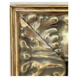 Vibrant Floral Impasto Painting on Canvas in Ornate Gold Frame