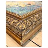 Gustav Klimt The Kiss Reproduction on Canvas in Ornate Gold Frame