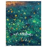 Forest Path in a Sunlit Grove & Original Acrylic on Canvas by T. Mike Reproduction on Canvas