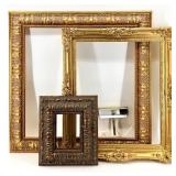 Ornate Gilt Picture Frame Lot including Art Accent Lamp