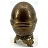 Vintage Quartz Mantel Clock & Brass Egg Box With Forget-Me-Not Book