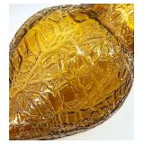 Amber Crackled Glass Hurricane Collection