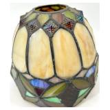 Tiffany-Style Glass Lamp Shade Set & Brass Fittings (3 Pieces)