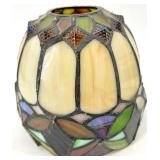 Tiffany-Style Glass Lamp Shade Set & Brass Fittings (3 Pieces)