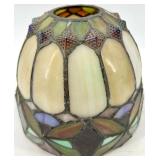 Tiffany-Style Glass Lamp Shade Set & Brass Fittings (3 Pieces)