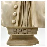 Bach Bust on Pedestal Ivory Sculpture