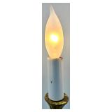 Gilt Brass-tone Candlestick Table Lamps Set of 3