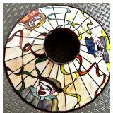 Stained Glass Clown Lamp Shade, Round Tiffany-Style