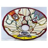 Stained Glass Clown Lamp Shade, Round Tiffany-Style