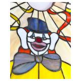 Stained Glass Clown Lamp Shade, Round Tiffany-Style