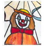 Stained Glass Clown Lamp Shade, Round Tiffany-Style