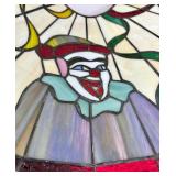 Stained Glass Clown Lamp Shade, Round Tiffany-Style