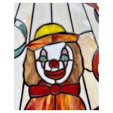 Stained Glass Clown Lamp Shade, Round Tiffany-Style